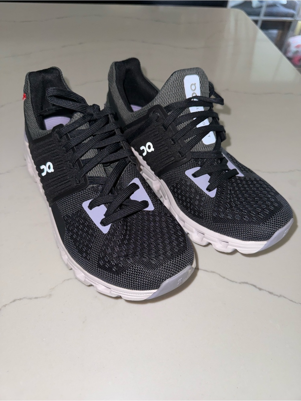 EUC On Running Cloud Women's Running Sneakers Black Purple Size 6.5